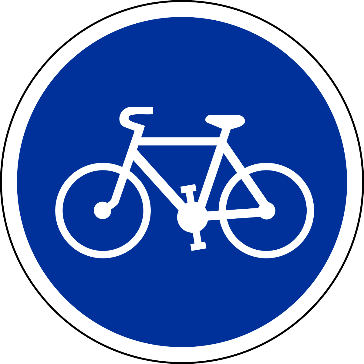 Panneau voie réservée vélo Pédagomi