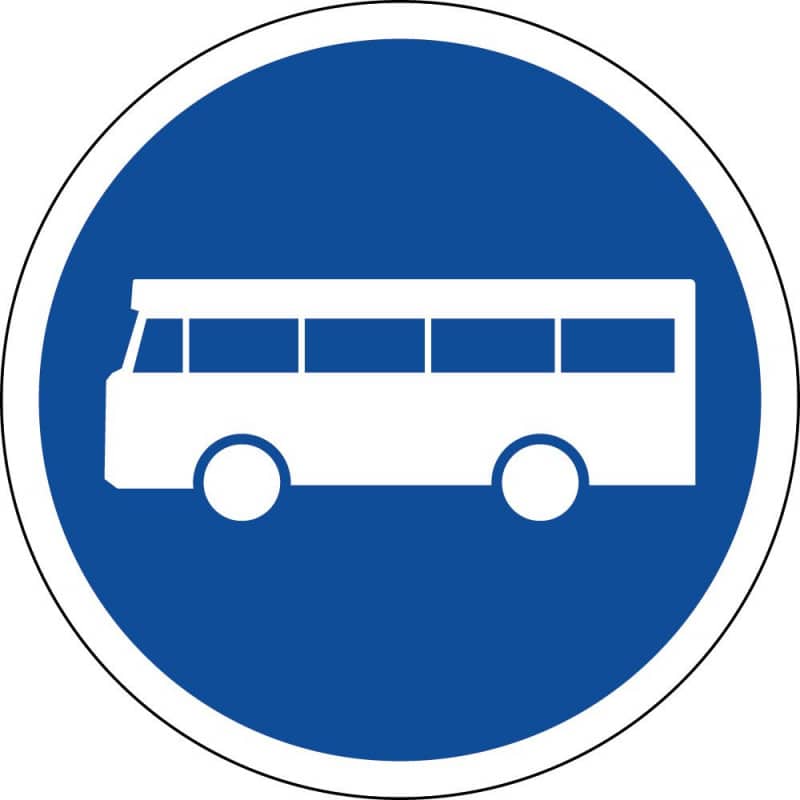 Panneau voie réservée bus Pédagomi