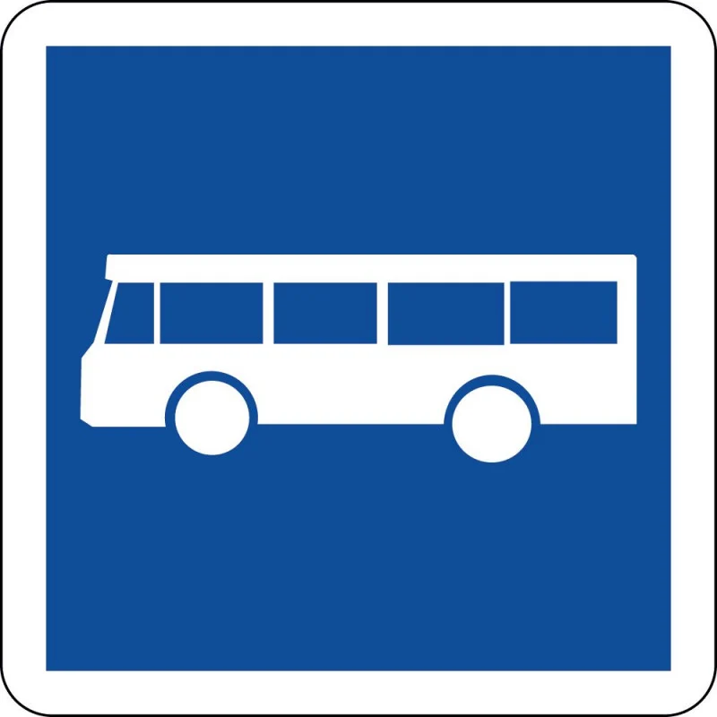 Panneau emplacement réservé bus Pédagomi