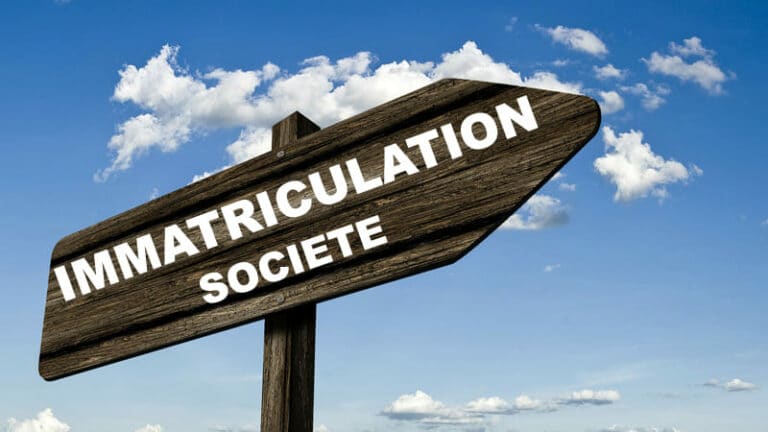 Immatriculation d&rsquo;une société