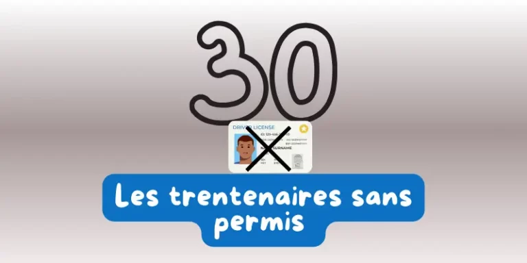 Trentenaire et sans permis de conduire