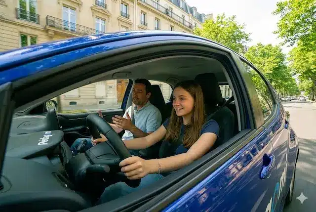 Formation permis accéléré Pedagomi - Élève en leçon de conduite à Paris